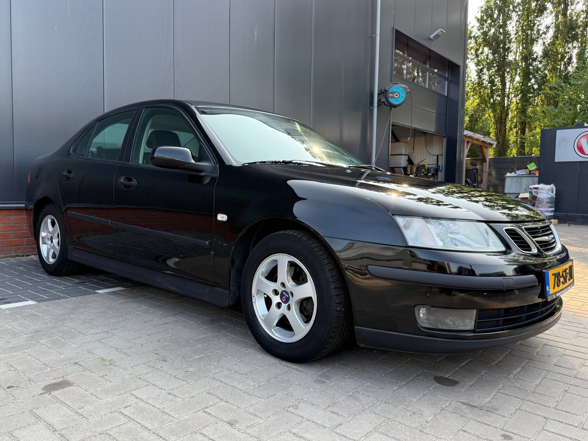 Saab 9-3 Sport Sedan 1.8t Linear Business (12 mnd BOVAG-gara, Auto's, Gebruikt, Zwart, 4 cilinders, Zwart