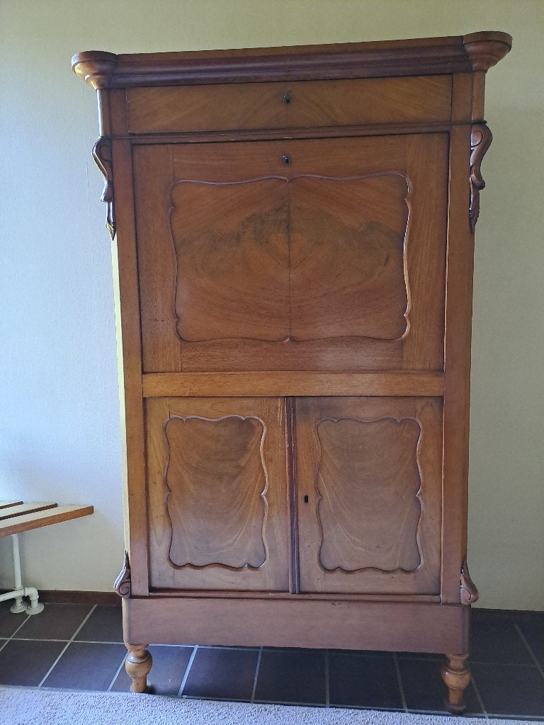 Antieke hoge Secretaire, Huis en Inrichting, Ophalen, Gebruikt, Klassiek