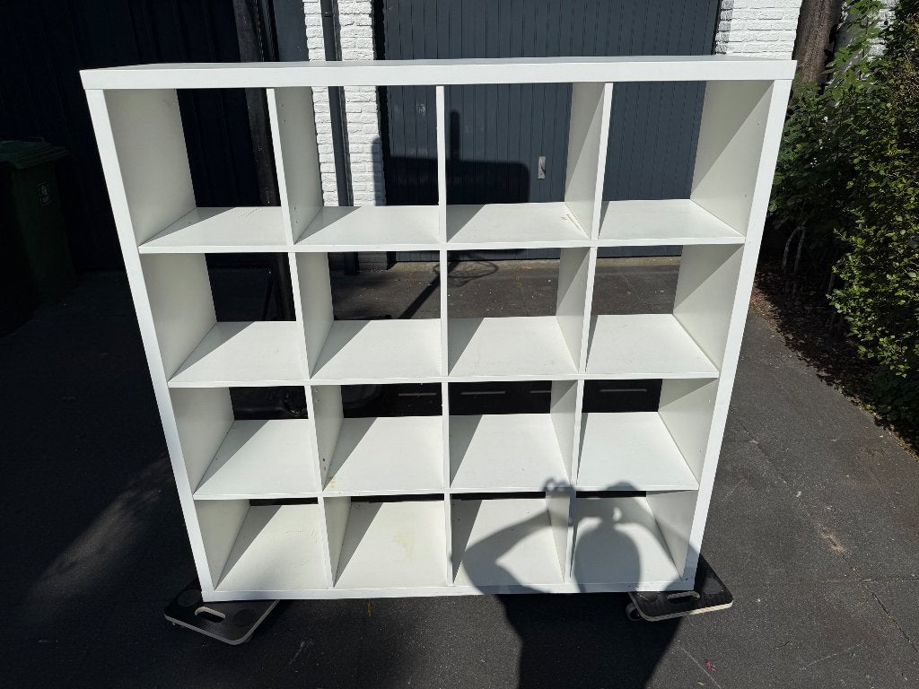 Kallax kast wit, Huis en Inrichting, Kasten | Boekenkasten, Ophalen, Gebruikt, 100 tot 150 cm, 100 tot 150 cm