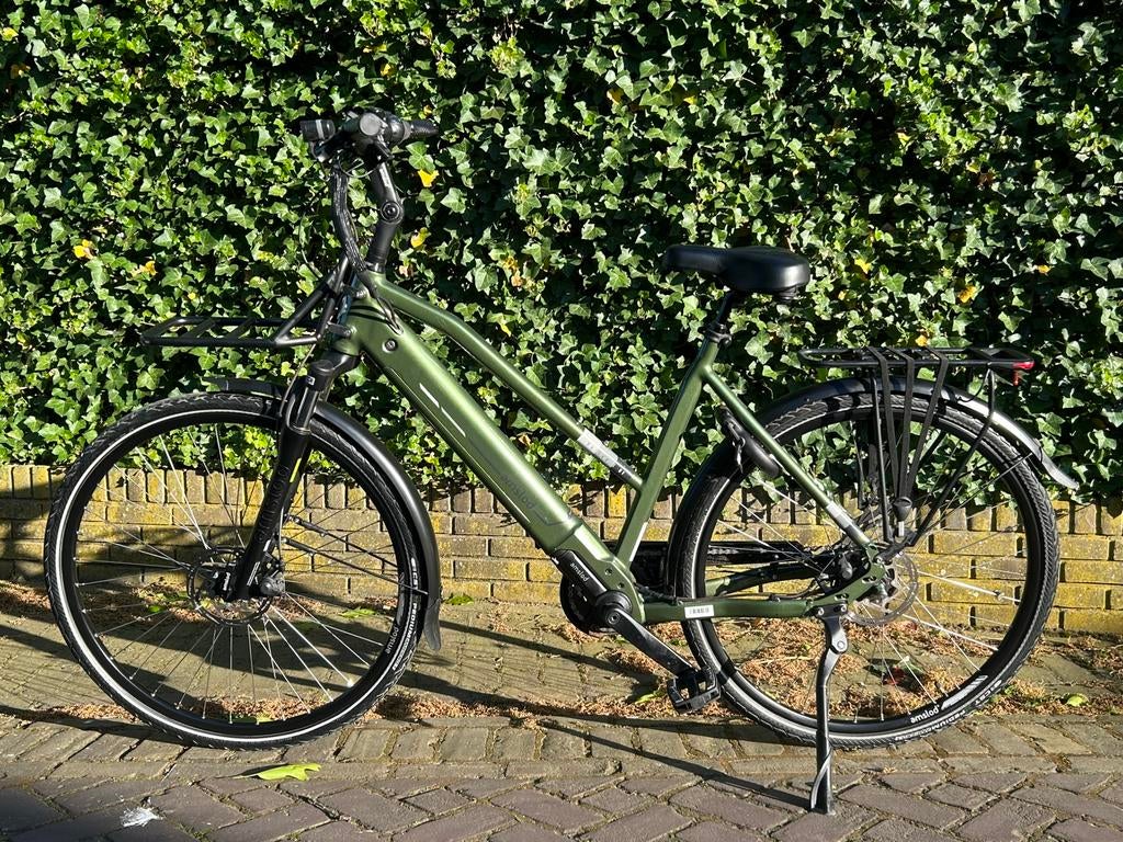 Amslod E- Dalton elektrische dames fiets *zeer mooi*, Zo goed als nieuw, 51 tot 55 cm, 50 km per accu of meer, Ophalen