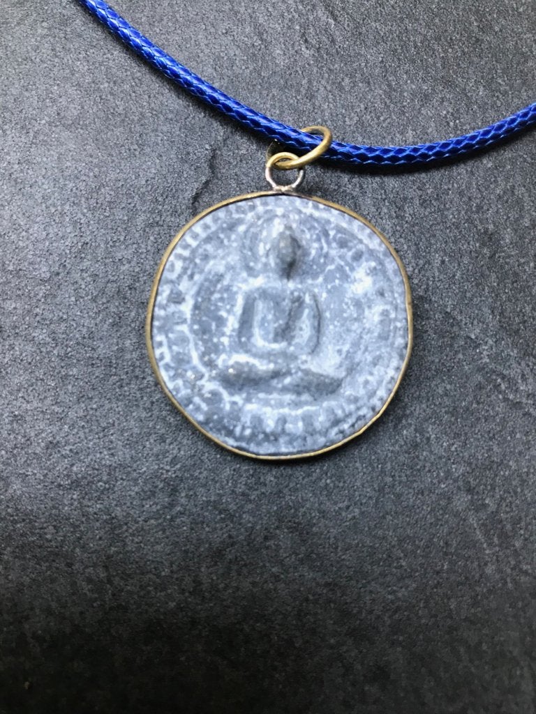 Boeddha munt hanger kettinghanger buddha van steen geluk, Verburgt Vintage, Nieuw, Ophalen of Verzenden, https://verburgtvintage.nl/#contact