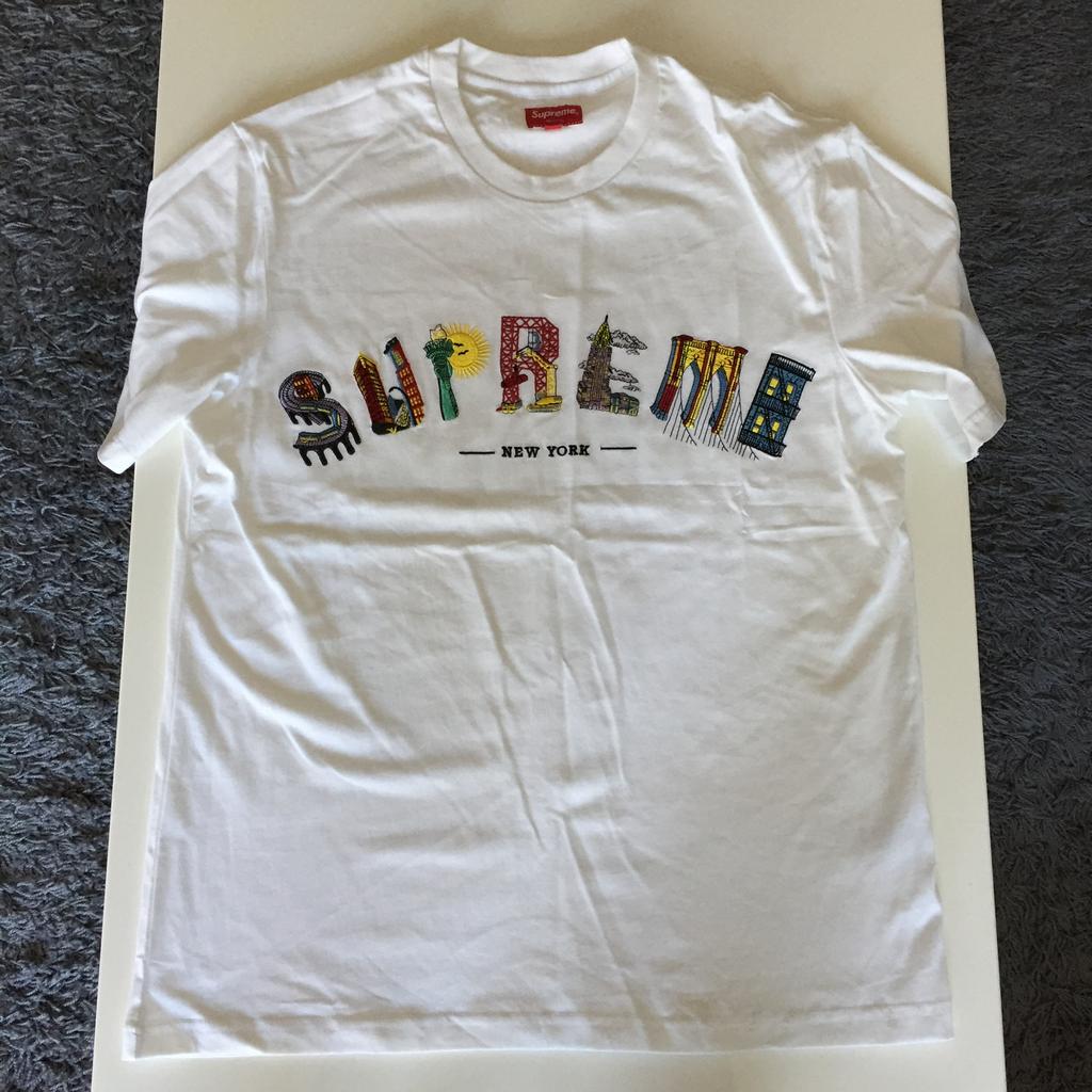 Witte Supreme city arc tee 19ss t shirt t-shirt in M size, Ophalen of Verzenden, Nieuw, Maat 48/50 (M), Wit