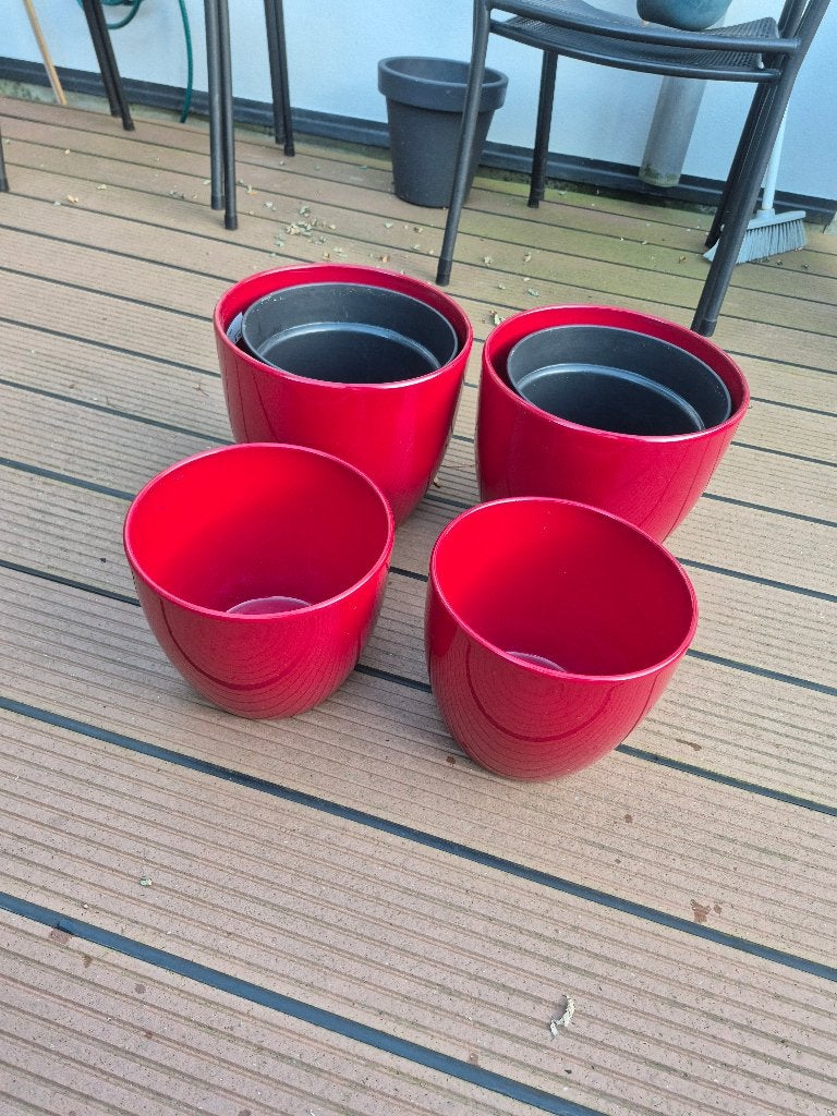 Bloempotten binnen en buiten, Tuin en Terras, Rond, Zo goed als nieuw, Minder dan 40 cm, Binnen