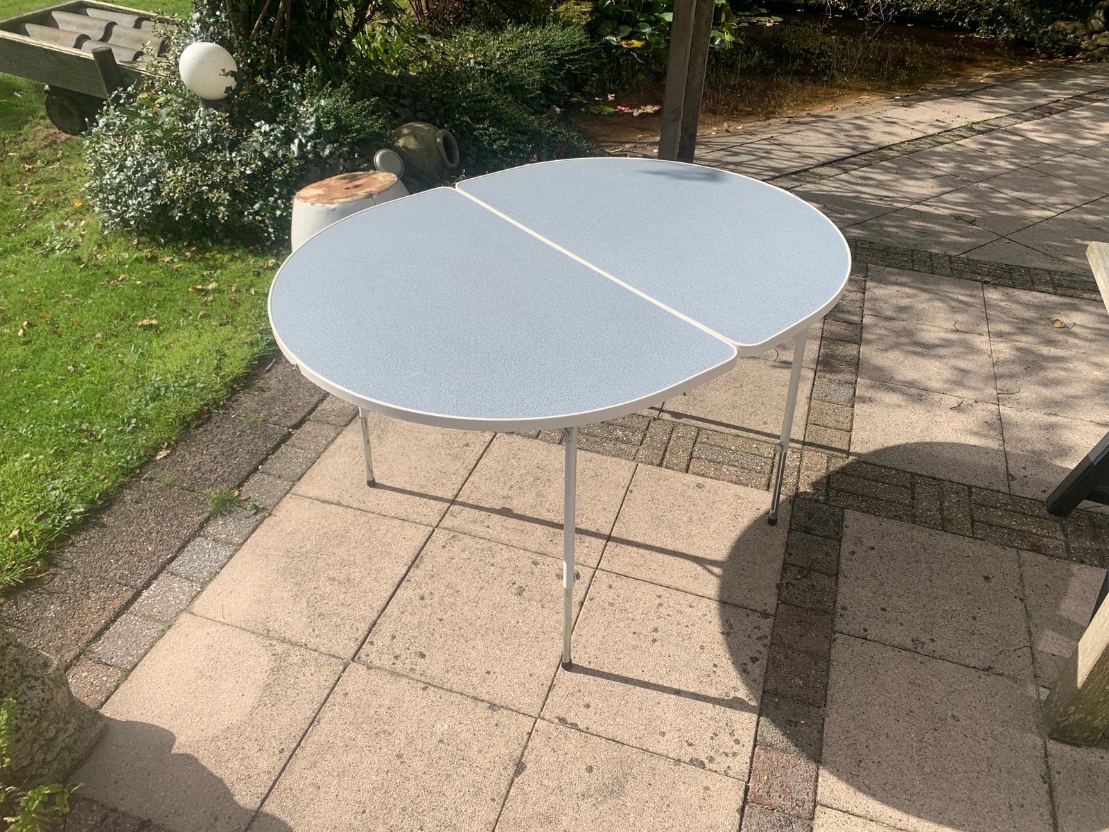 La fuma opbouwbare kampeer tafel, Tuin en Terras, Ophalen, Gebruikt, Ovaal, Hout