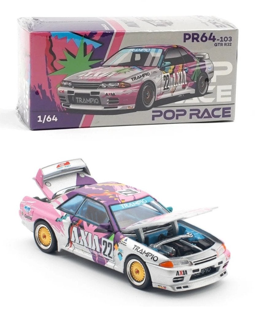 Nissan Skyline R32 van Pop Race 1/64 AXIA #22, Ophalen of Verzenden, Nieuw, Auto