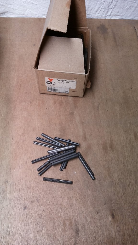 Spanbus 5x50 zwaar din 1481 spanstift, Verzenden, Nieuw
