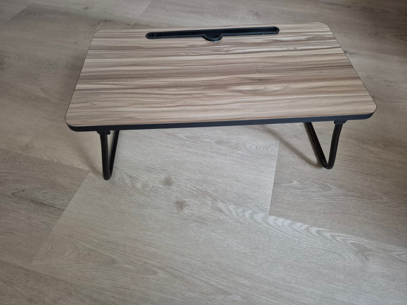 Opvouwbare Laptoptafel - Houtlook, Huis en Inrichting, Tafels | Bijzettafels, Minder dan 45 cm, Modern, Functioneel, Zo goed als nieuw