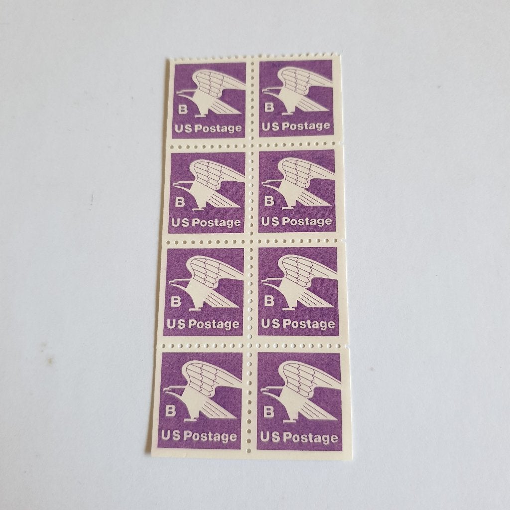 2185 usa blok van 8 first alphabet rate change stamp b, Verzenden, Noord-Amerika