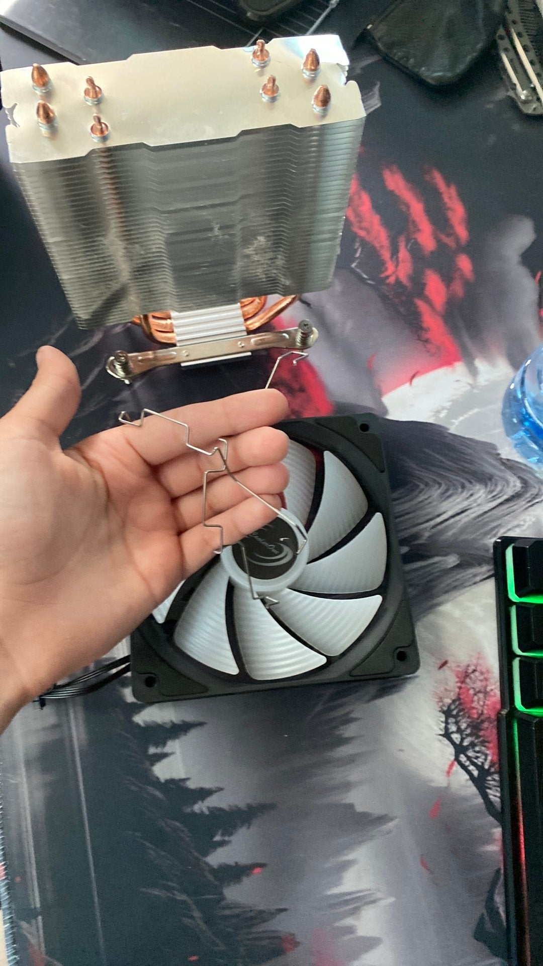 CPU-koeler met RGB-ventilator en RGB-kabels, 1 speler, Ophalen of Verzenden, Vanaf 3 jaar