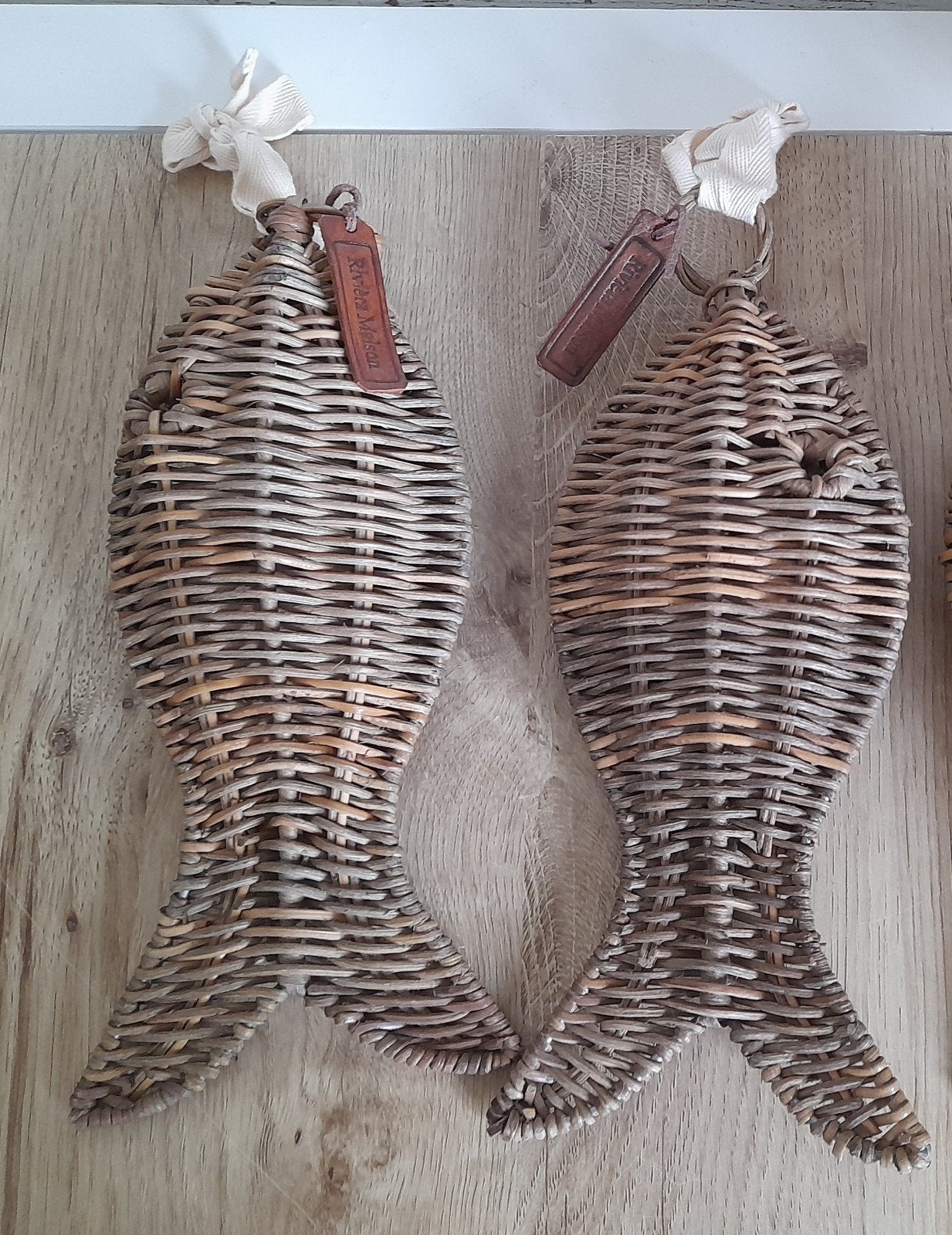 2 rattan vissen riviera maison, Verzenden, Zo goed als nieuw