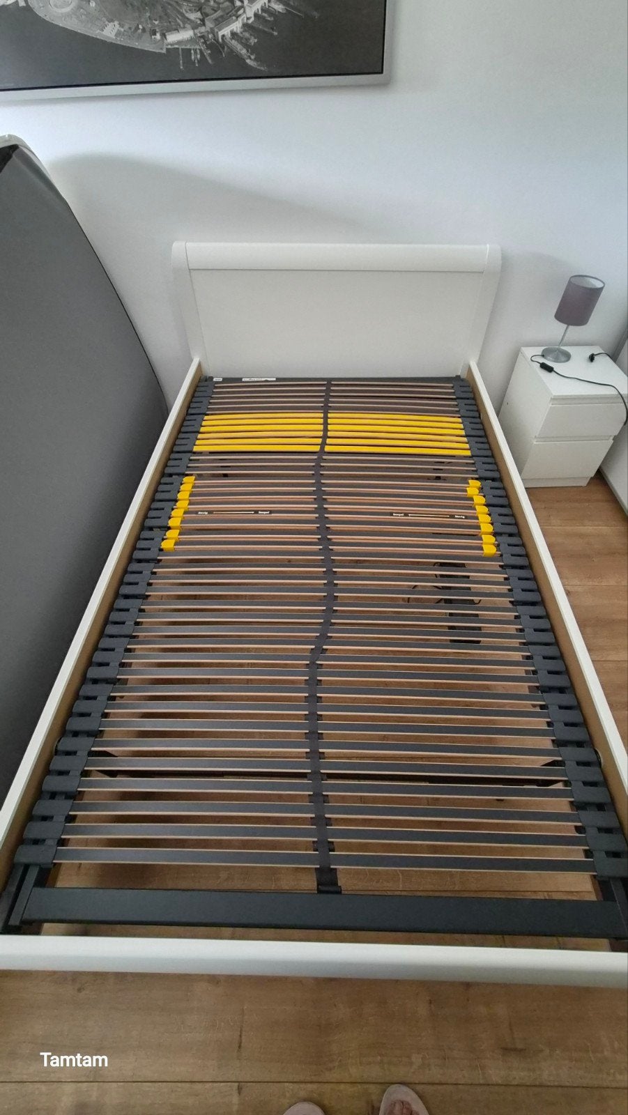 Verstelbare lattenbodem 120x200 cm - Bossflex 600, Ophalen, Zwart, Twijfelaar, 120 cm