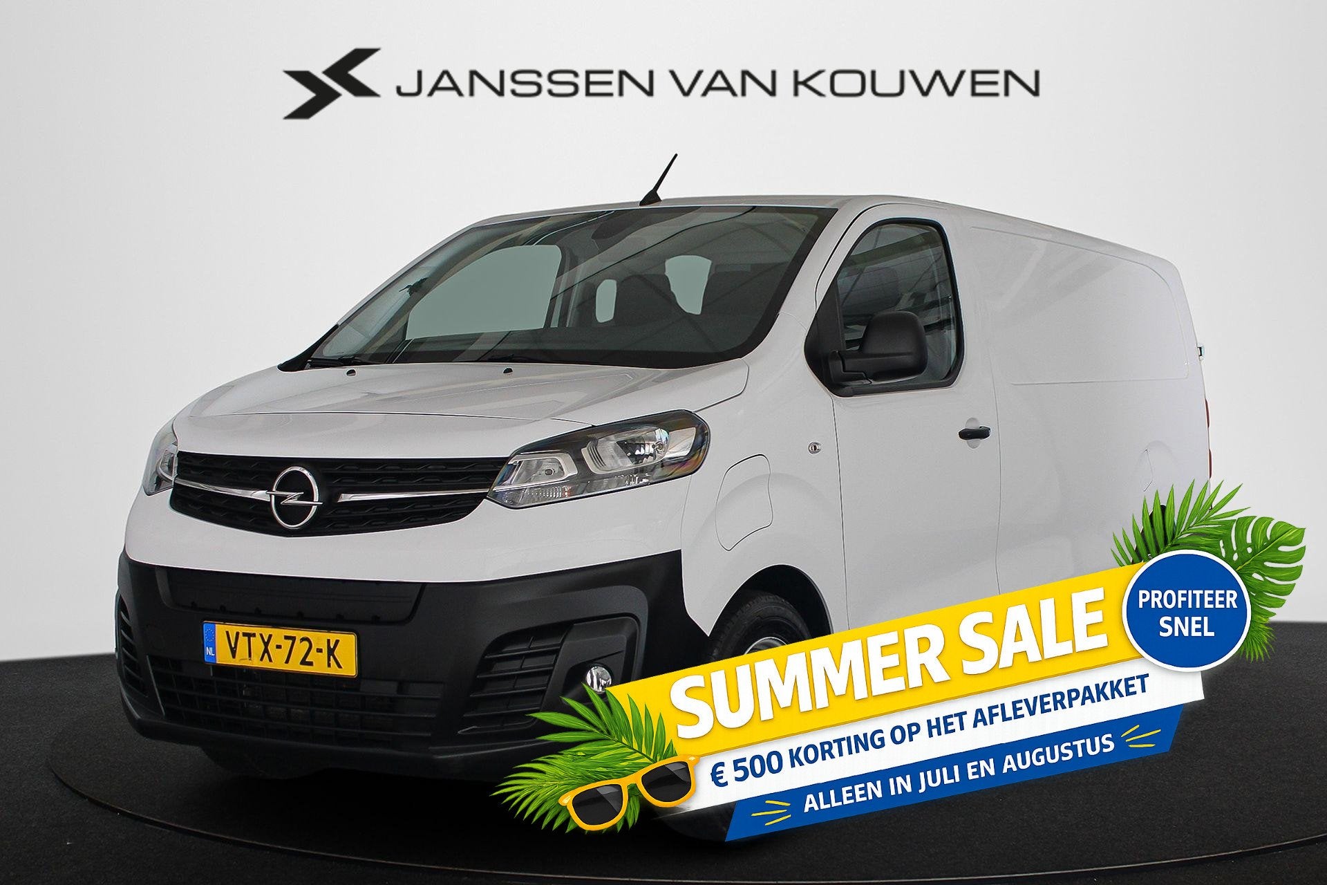 Opel Vivaro-e L3 75 kWh SOH 97 % Trekhaak Apple CarPlay Acht, Auto's, Bestelauto's, 136 pk, Gebruikt, Wit, Origineel Nederlands