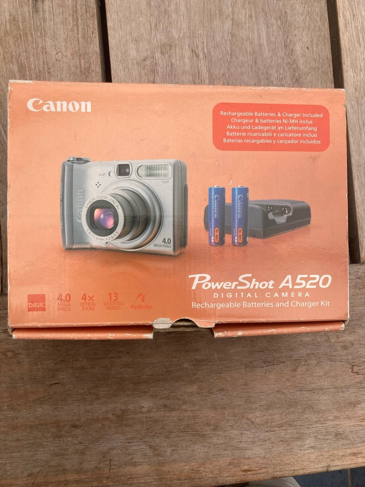 Canon PowerShot A520 Digitale Camera met Accessoires, Ingebouwde flitser, Gebruikt, Canon, Ophalen of Verzenden