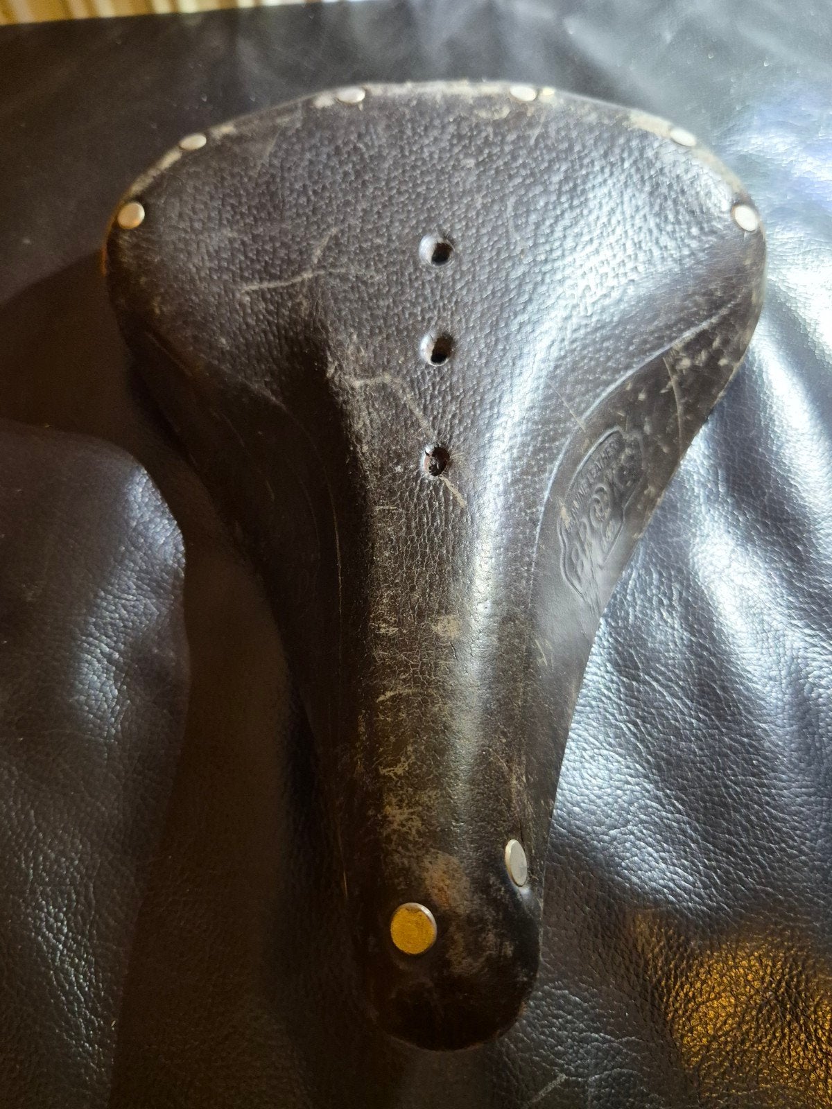 Brooks B66 Zadel - Vintage Leren Fietszadel met Veren, Fietsen en Brommers, Fietsonderdelen, Toerfiets, Gebruikt, Leer, Ophalen of Verzenden