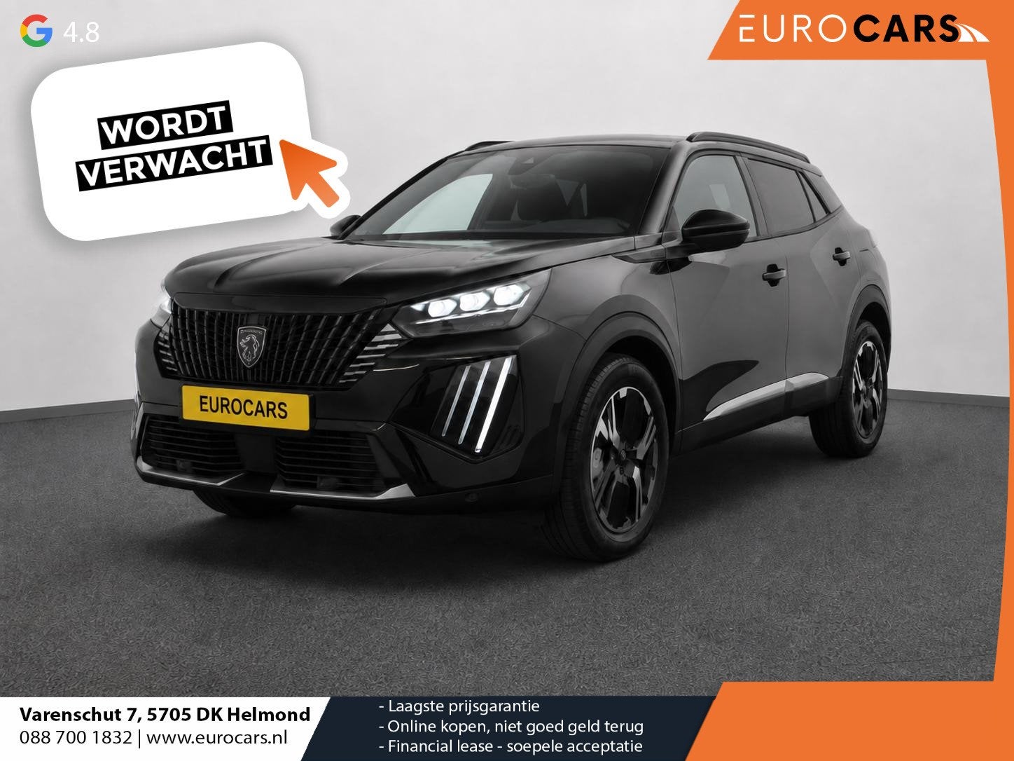 Peugeot e-2008 EV Allure 50 kWh Navigatie Apple Carplay Andr, Auto's, 136 pk, Gebruikt, Leder en Stof, Zwart