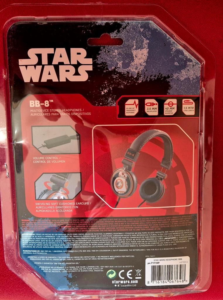 Star Wars BB-8 Stereo Hoofdtelefoon - Nieuw in verpakking, Ophalen of Verzenden, Nieuw, Over oor (circumaural), Overige merken