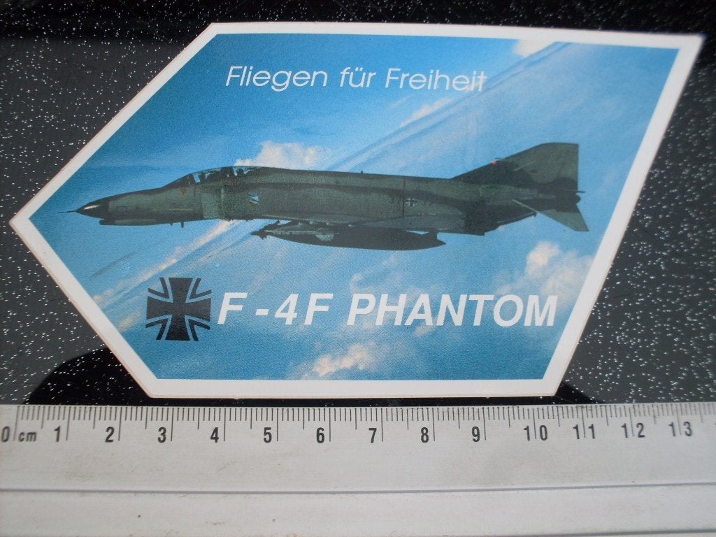 sticker fliegen fur freiheit F-4F phantom straaljager, Verzenden, Zo goed als nieuw, Bedrijf of Vereniging