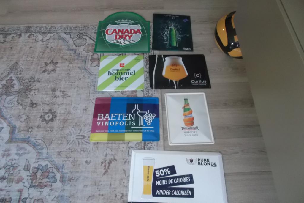 7 stuks  blikken { all. }  drank rekl. borden ass !, Ophalen of Verzenden, Zo goed als nieuw, Reclamebord