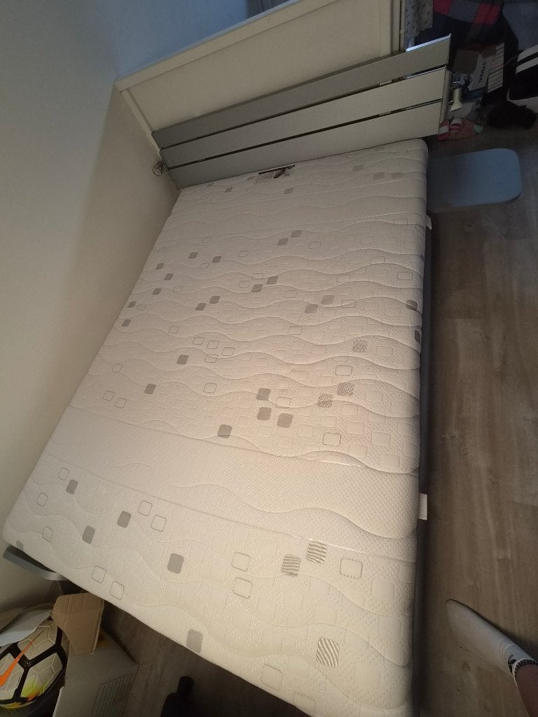 2persoonsbed incl lattenbodem en stevig matras, Ophalen, Gebruikt, Tweepersoons, 140 cm
