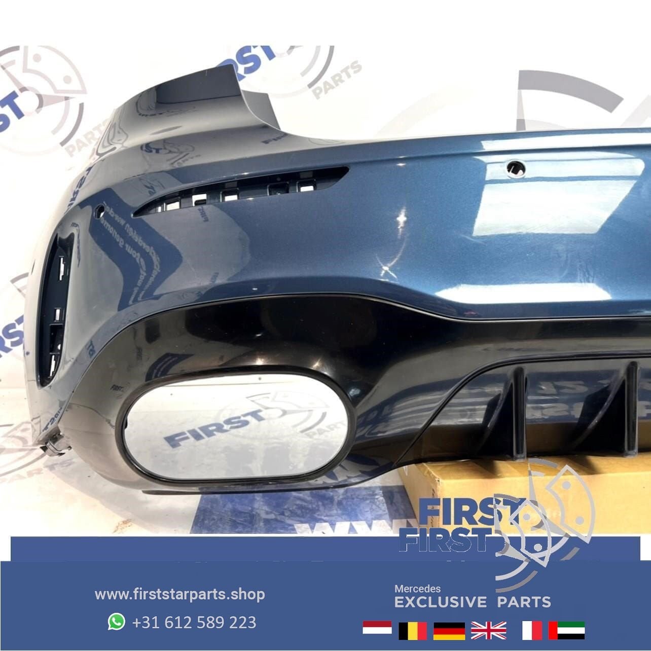 W177 A KLASSE 2022 A45 S AMG ACHTERBUMPER BLAUW Origineel Me, Auto-onderdelen, Gebruikt, -, Ophalen of Verzenden, Achter