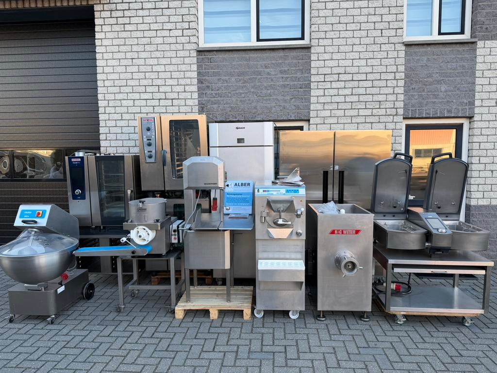 lintzaag gehaktmolen cutter vacuumvullermengmachine stopbus, Ophalen of Verzenden, Gebruikt, Bakkerij en Slagerij