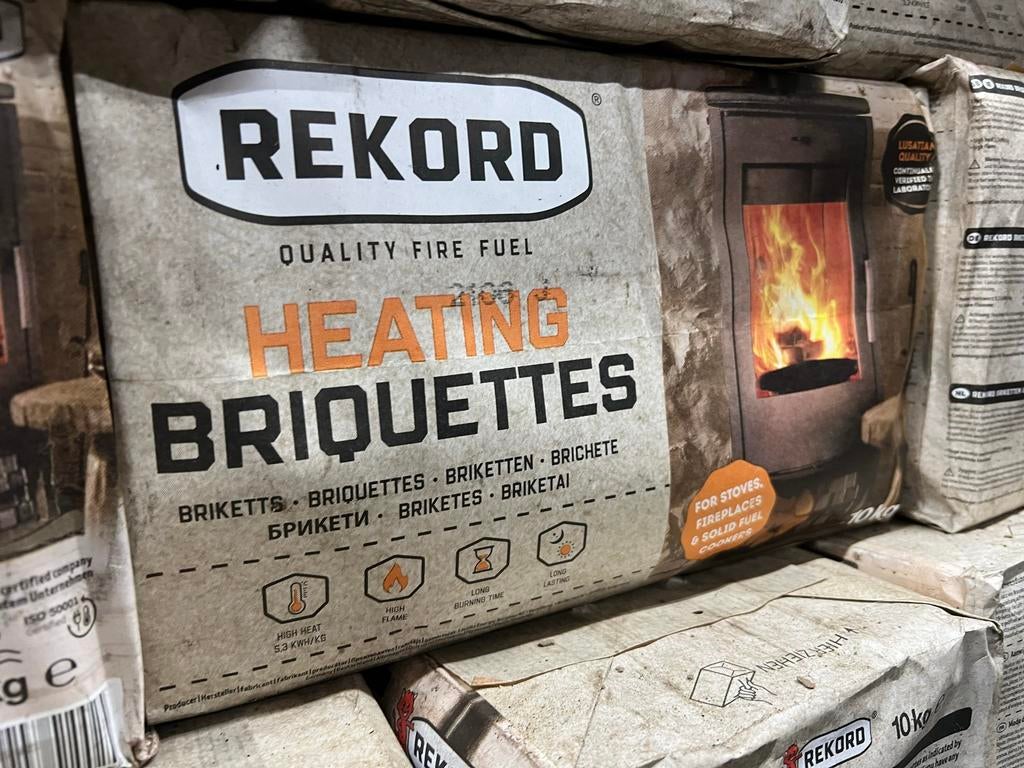 Briketten 10 kg - Ideaal voor de Kachel!, Minder dan 3 m³, Ophalen, Overige houtsoorten, Blokken