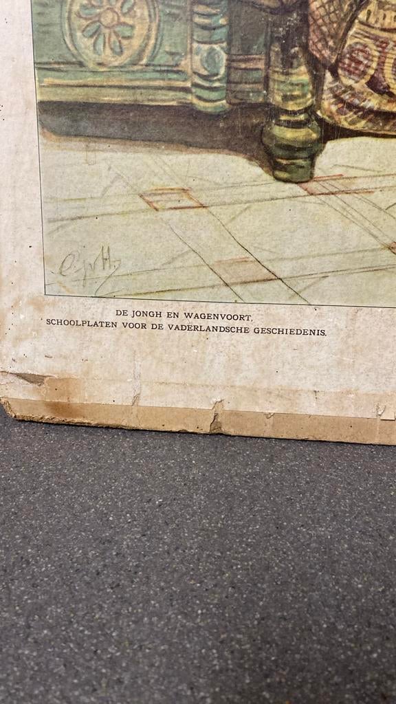Oude Schoolplaten Vaderlandse Geschiedenis, Antiek en Kunst, Ophalen, Geschiedenis