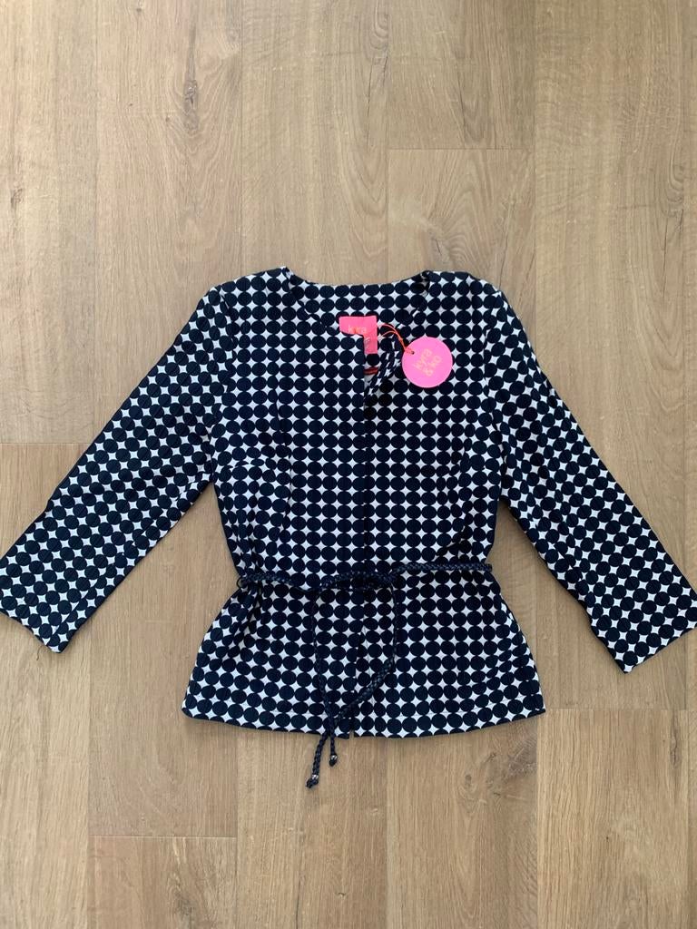 Kyra & Ko Blauwe Blouse met Stippen - Maat 36, Ophalen of Verzenden, Nieuw, Maat 36 (S), Blauw