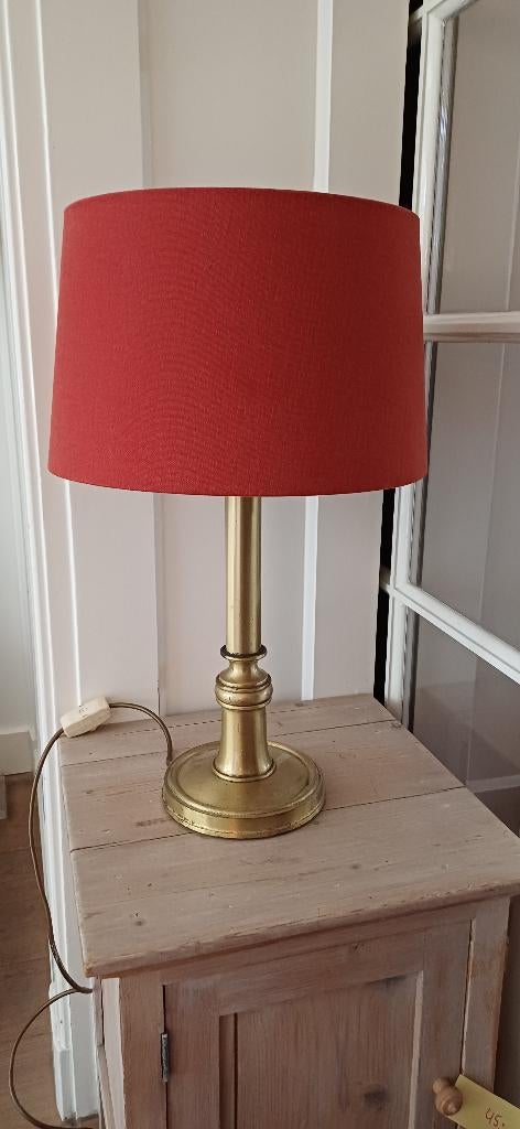 Mooie messing lampenvoet  (kap is gesneuveld), Ophalen of Verzenden, Zo goed als nieuw, Minder dan 50 cm