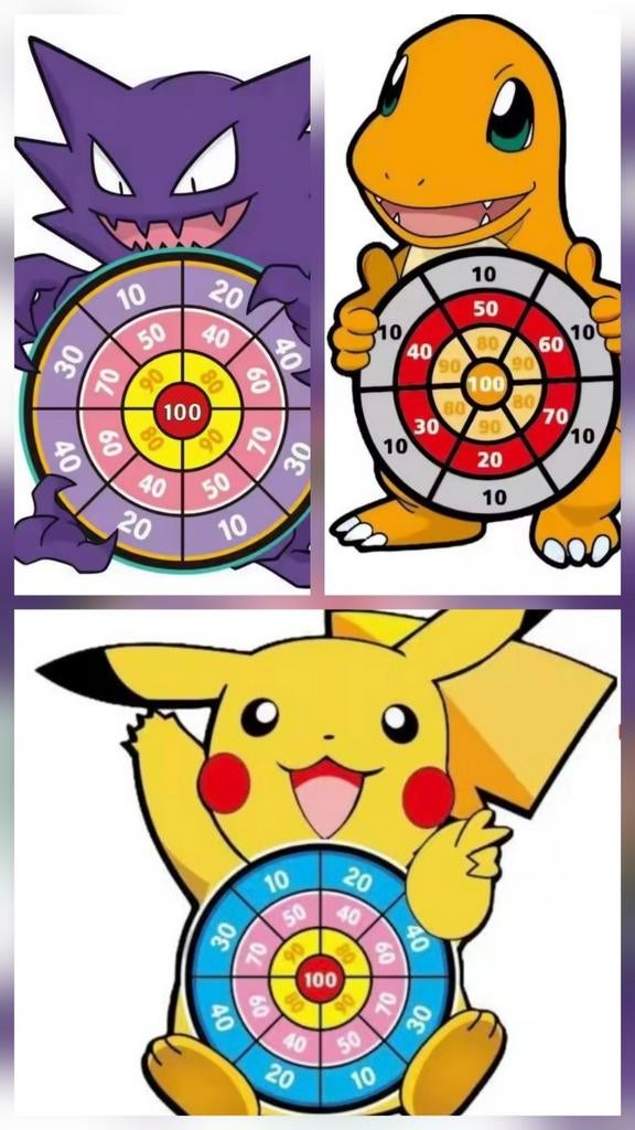 Pokemon Pikachu of Charmander dartbord klittenband NIEUW, Ophalen of Verzenden, Nieuw, Jongen of Meisje