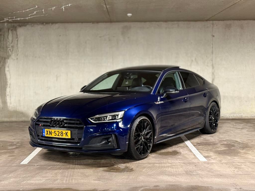 Audi S5 Sportback 2018 | Full Option | 20” | HUD | ACC, Zwart, 2995 cc, Blauw, Leder