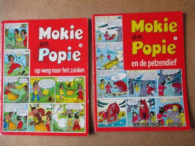 adv3597 mokie en popie, Eén stripboek, Ophalen, Gelezen