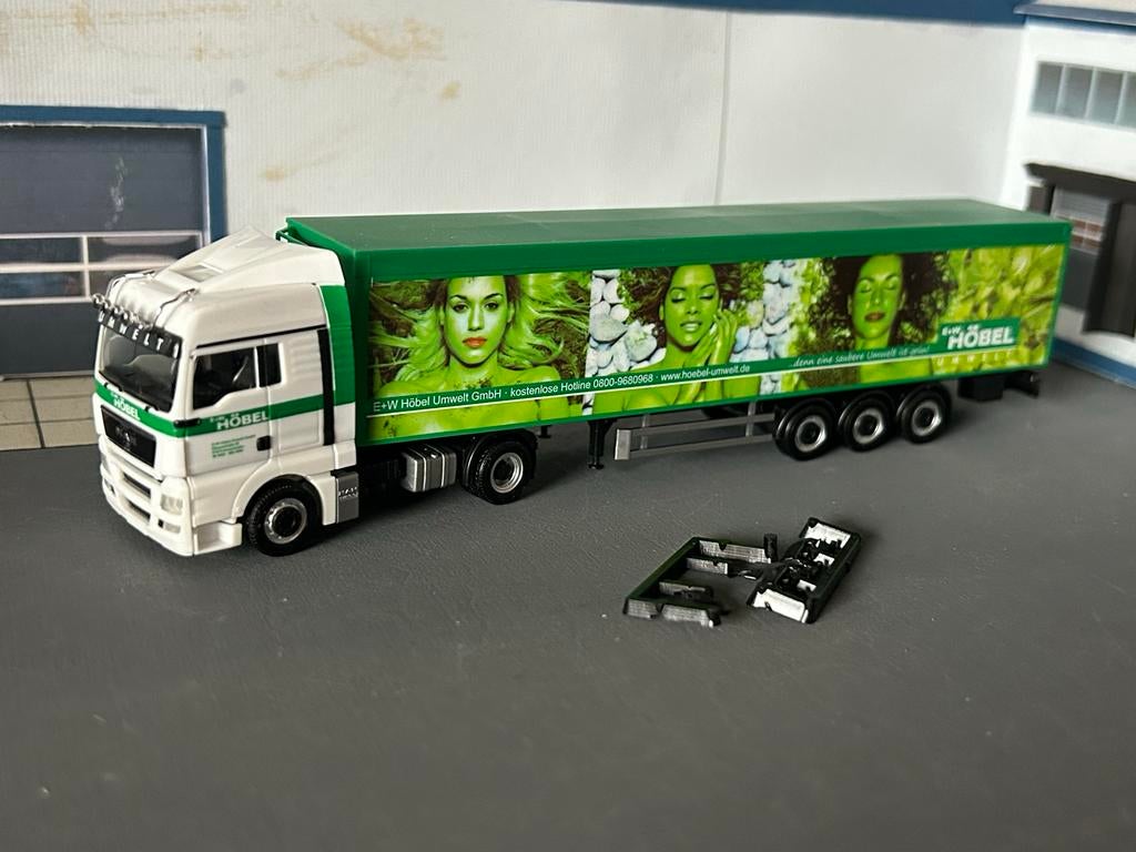 Herpa MAN HÖBEL walkingfloor, Ophalen of Verzenden, Gebruikt, Bus of Vrachtwagen, Herpa