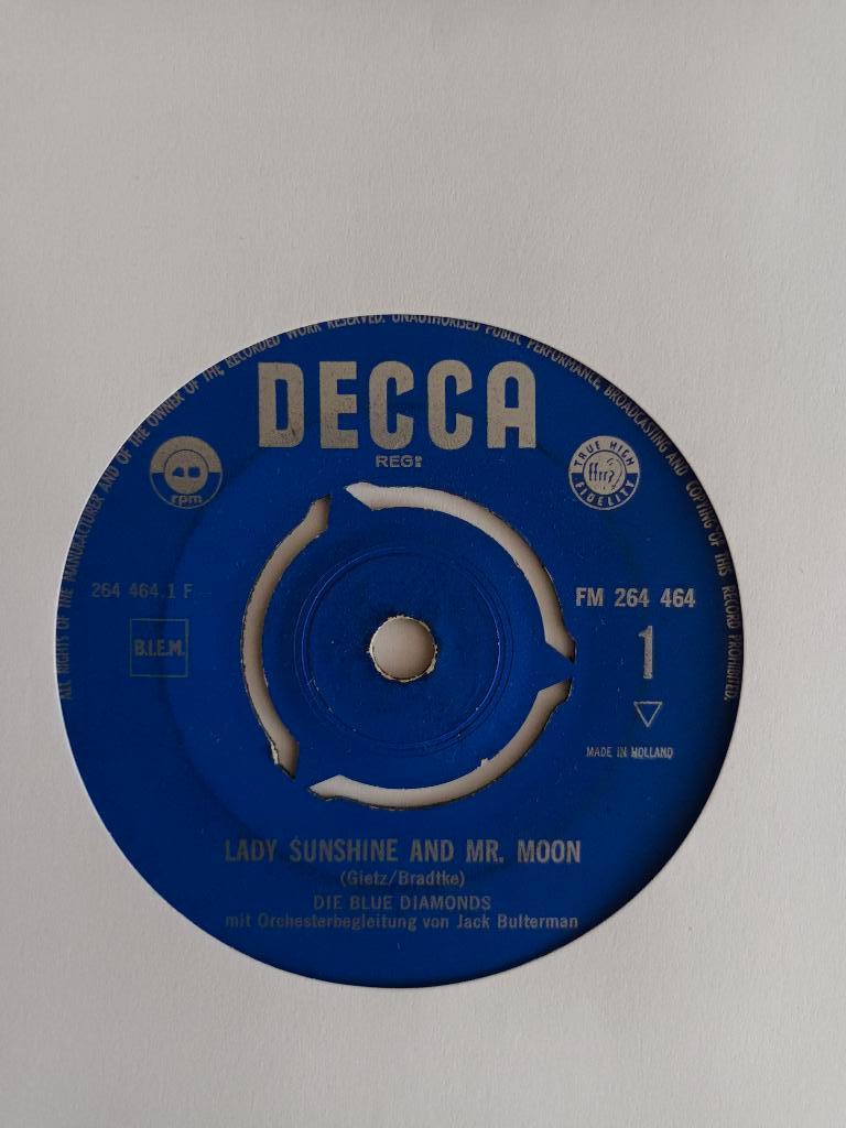 Blue Diamonds - Lady Sunshine And Mr Moon, 7 inch, Single, Ophalen of Verzenden, Zo goed als nieuw