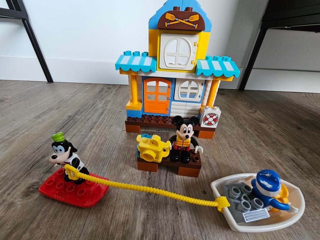 Lego duplo mickey & friends strandhuis 10827, Ophalen, Gebruikt, Complete set, Duplo