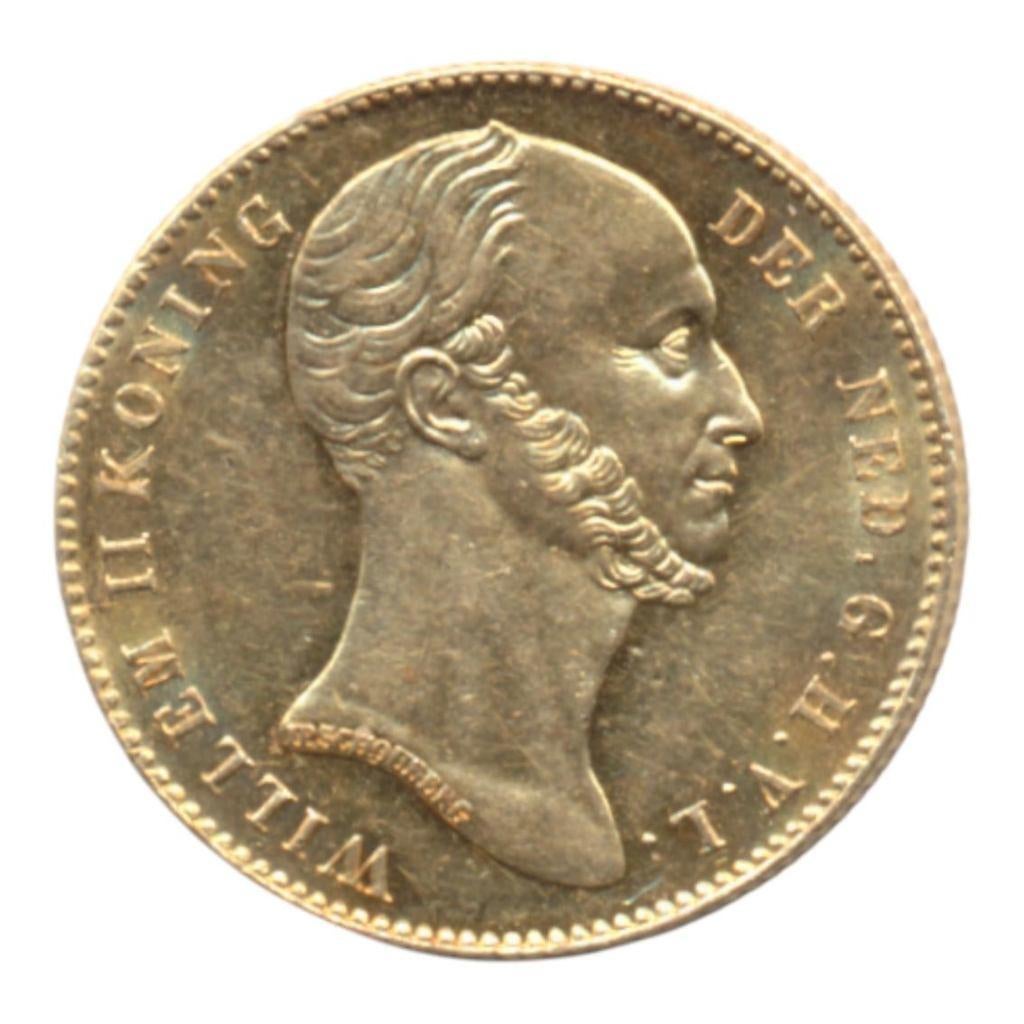 Nederland 5 Gulden 1843 Willem 2 goud, 5 gulden, Losse munt, Koning Willem II, Goud