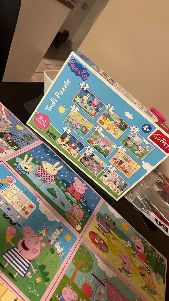 Compleet 9in1 peppa big puzzel, Ophalen, 10 tot 50 stukjes, Zo goed als nieuw