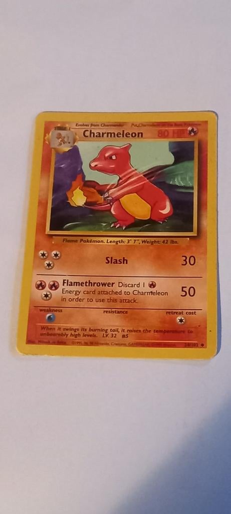 Charmeleon 24/102 - Pokémonkaart, Hobby en Vrije tijd, Verzamelkaartspellen | Pokémon, Ophalen of Verzenden, Gebruikt, Losse kaart