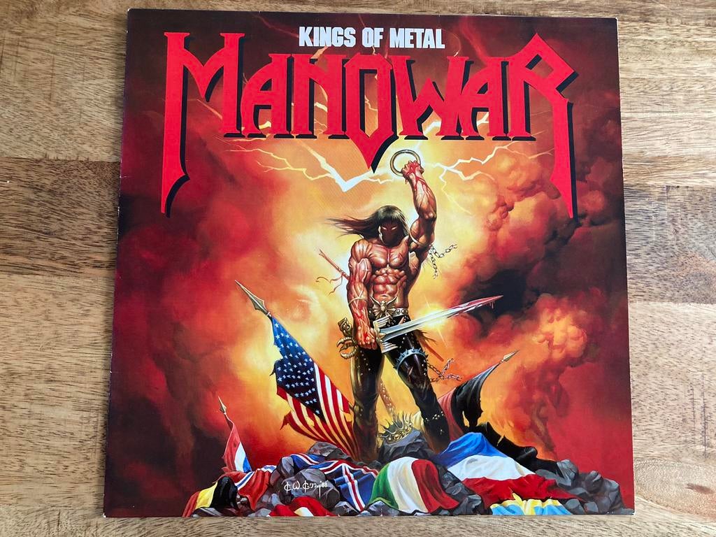 MANOWAR Kings Of Metal vinyl lp 1988, Cd's en Dvd's, Vinyl | Hardrock en Metal, Ophalen of Verzenden