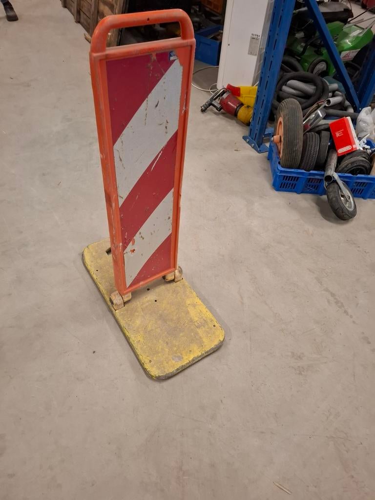 Inklapbaar waarschuwingsbord / wegafzetting, Ophalen of Verzenden