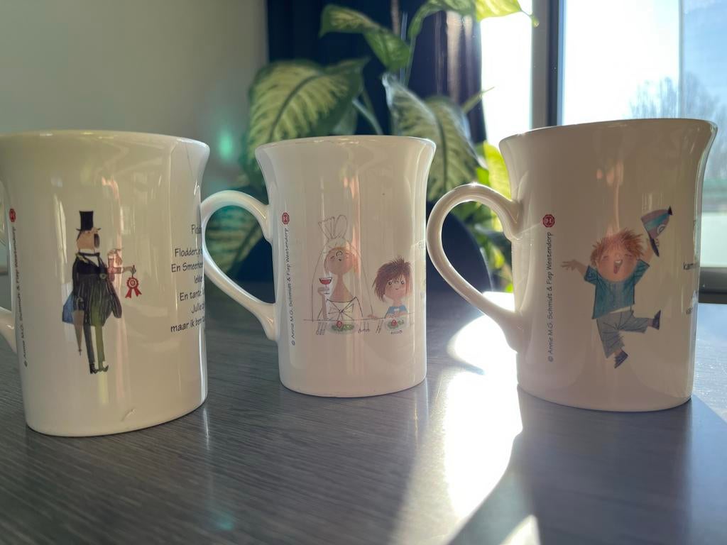 Annie MG Schmidt mokken - Pluk, Floddertje, Ophalen of Verzenden, Zo goed als nieuw, Overige stijlen, Kop(pen) en/of Schotel(s)