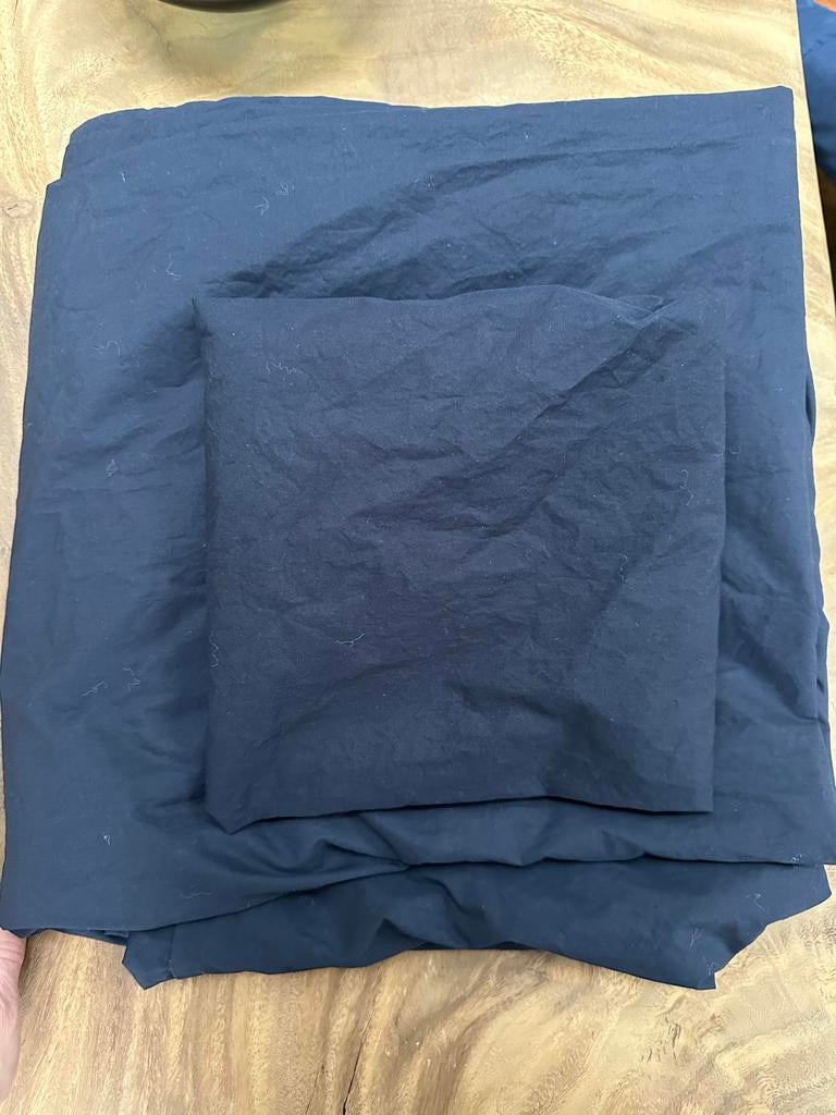 2x Dekbedovertrekset Dixxius Luxurious porto, Eenpersoons, Blauw, Dekbedovertrek, Nieuw