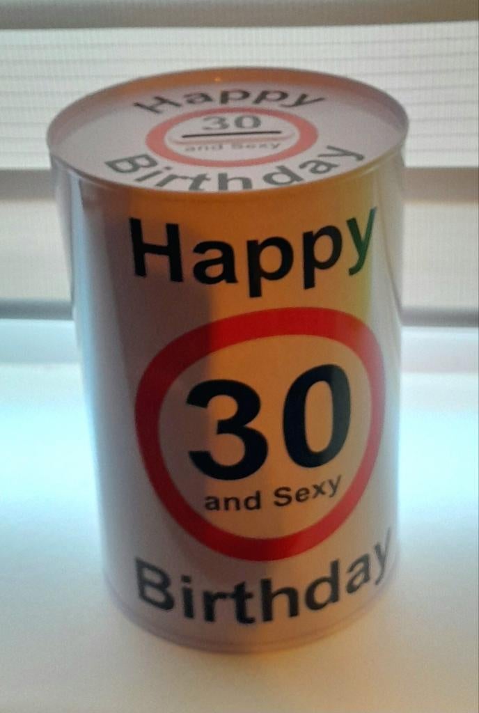 Spaarpot 30 jaar, Verzamelen, Spaarpotten, Ophalen of Verzenden, Nieuw, Metaal of Blik