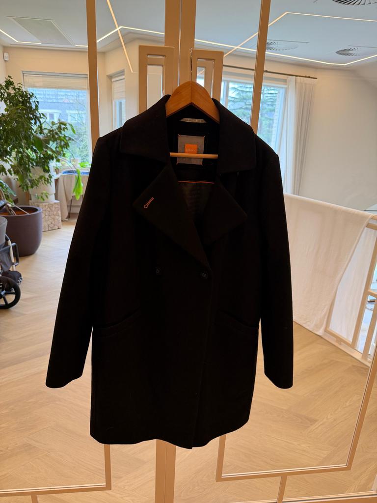Hugo Boss wollen herenjas - Maat 42, Ophalen of Verzenden, Zo goed als nieuw, Maat 46 (S) of kleiner, Zwart