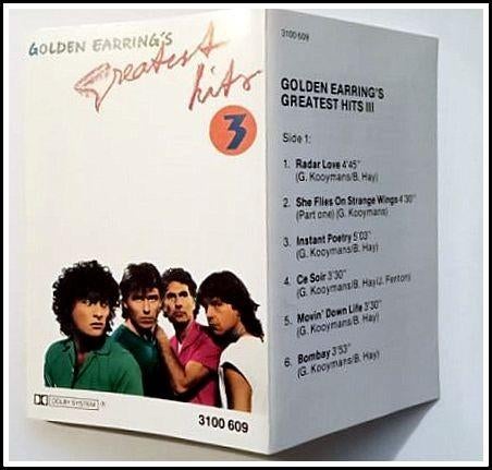Golden Earring: Greatest Hits 3. Muziekcassette., Ophalen of Verzenden, Gebruikt, Rock en Metal, 1 bandje