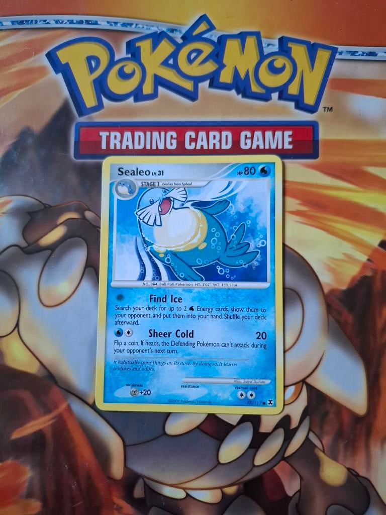 Sealeo 77/111 Platinum Rising Rivals pokemon kaart, Ophalen of Verzenden, Gebruikt, Losse kaart