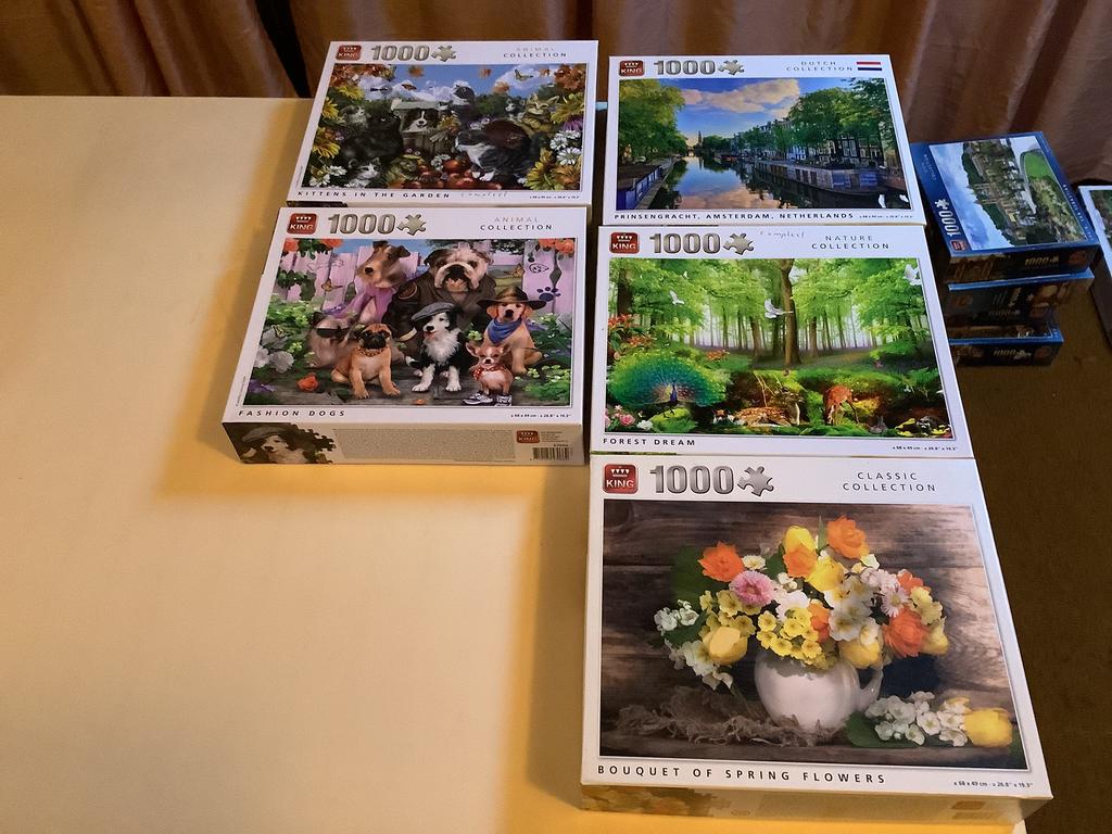 5 mooie King puzzels 1000 stukjes, Ophalen of Verzenden, 500 t/m 1500 stukjes, Zo goed als nieuw