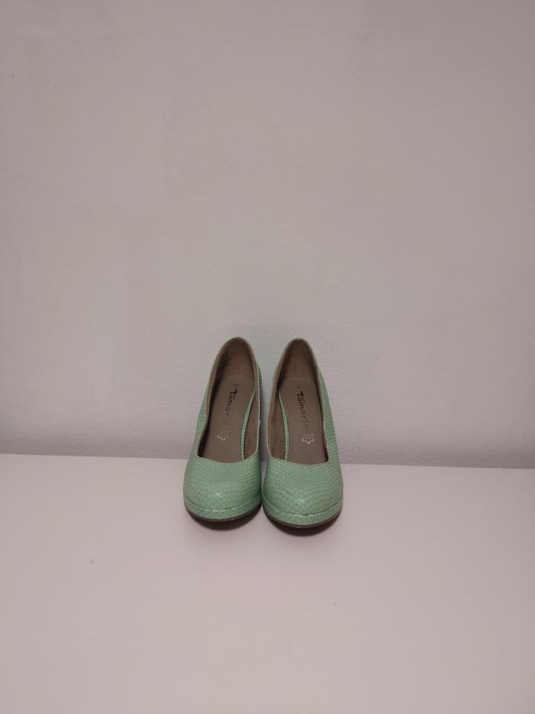 Mintgroene Tamaris Pumps Maat 37, Tamaris, Pumps, Ophalen of Verzenden, Gedragen