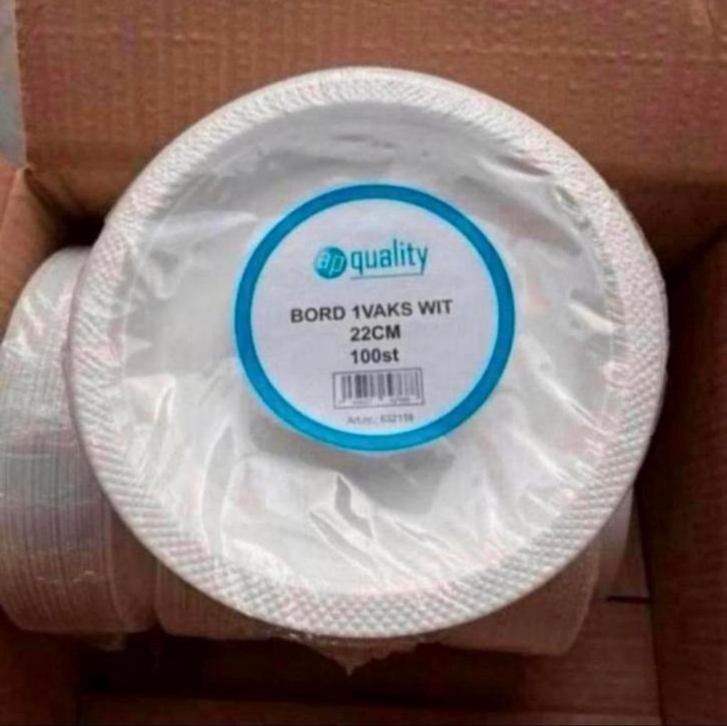 Wegwerp Plastic Borden/Soepkommen - 22cm, Huis en Inrichting, Ophalen of Verzenden, Nieuw, Kunststof, Los bestek