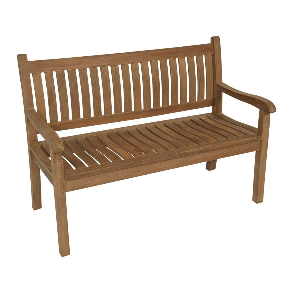 Teakhouten tuinbank met gebogen rugleuning - 180 cm, Ophalen of Verzenden, Nieuw, Teakhout